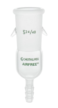 Chemglass Life Sciences Adapter, Hose, Airfree, Schlenk, 24/40 Joint Size,