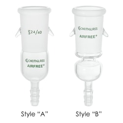 Chemglass Life Sciences Adapter, Hose, Airfree, Schlenk, 14/20 Joint Size, 7.0mm Hose Connection size, Style A