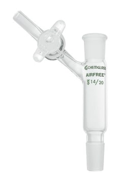 Chemglass Life Sciences&nbsp;Adapter, Connecting, 24/40 Joint Size, 2mm Glass Stpk, Airfree, Schlenk