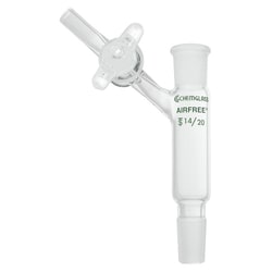 Chemglass Life Sciences Adapter, Connecting, 14/20 Joint Size, Valve, Airfree,
