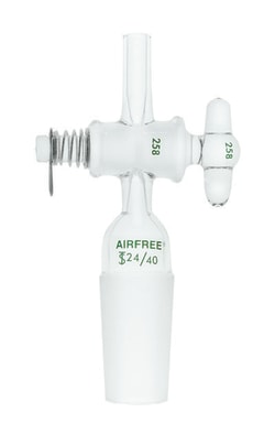 Chemglass Life Sciences&nbsp;Adapter, Inlet, 24/40 Inner Joint, 2mm Glass Stpk, Airfree, Schlenk