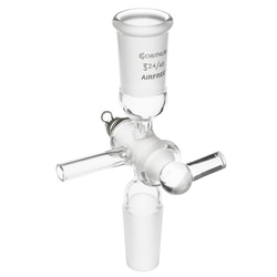 Chemglass Life Sciences Adapter, Flushing, 24/40 Joint Size, 4mm Glass