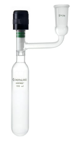 Chemglass Life Sciences 25mL Tube, Storage, 14/20 Outer Joint, Airfree, Schlenk