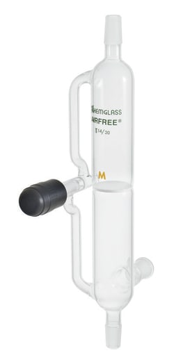 Chemglass Life Sciences 30mL Filter Tube Only, 30mm OD Medium Frit, 14/20,