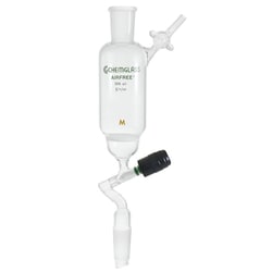Chemglass Life Sciences 200mL Filter Funnel, 24/40 Joint Size, 40mm OD Coarse Frit, Valve On Side Arm, Airfree, Schlenk