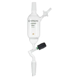 Chemglass Life Sciences 200mL Filter Funnel, 24/40 Joint Size, 40mm OD Coarse Frit, Valve On Side Arm, Airfree, Schlenk