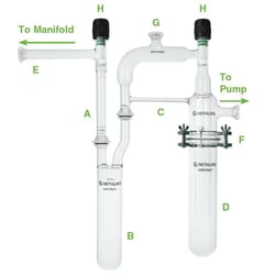 Chemglass Life Sciences Main Trap Stopper Assembly (C), Airfree, Schlenk,