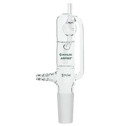 Chemglass Life Sciences Bubbler, Modified, 14/20 Inner Joint, 130mm OAH, Airfree, Schlenk
