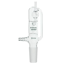 Chemglass Life Sciences Bubbler, Modified, 24/40 Inner Joint, 200mm OAH, Airfree, Schlenk