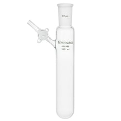 Chemglass Life Sciences 100mL Tube, Reaction, 24/40 Outer Joint, Valve,