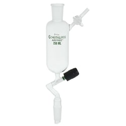 Chemglass Life Sciences 100mL Funnel, Addition, 14/20 Joint Size, Valve On Side Arm, Airfree, Schlenk