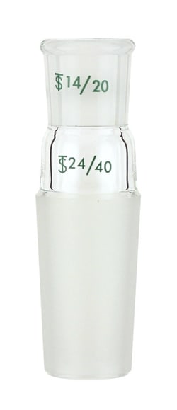 Chemglass Life Sciences&nbsp;Adapter, Connecting, 14/35 Top Outer, 24/40 Lower Inner, Reducing