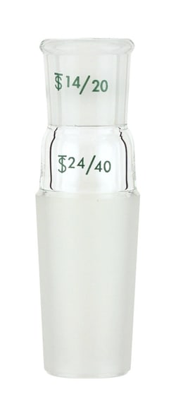 Chemglass Life Sciences&nbsp;Adapter, Connecting, 29/42 Top Outer, 55/50 Lower Inner, Reducing