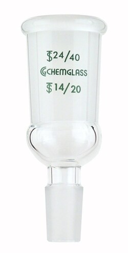 Chemglass Life Sciences&nbsp;Adapter, Connecting, 24/40 Top Outer, 10/30 Lower Inner, Enlarging