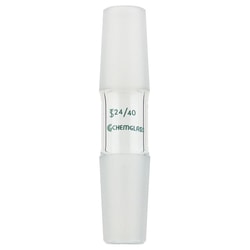 Chemglass Life Sciences&nbsp;Adapter, Connecting, 24/40 Inner Joints, 30mm Between Joints, Straight