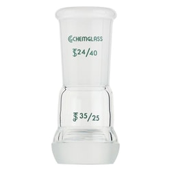 Chemglass Life Sciences Adapter, Connecting, 24/40 Top Outer Joint, 35/20