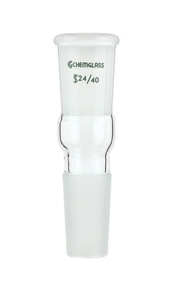 Chemglass Life Sciences&nbsp;Adapter, Connecting, 24/40 Joints, 175mm Between Joints, Straight