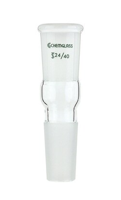 Chemglass Life Sciences&nbsp;Adapter, Connecting, 29/42 Joints, 30mm Between Joints, Straight
