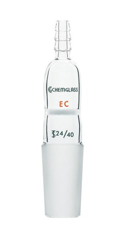 Chemglass Life Sciences&nbsp;Adapter, Inlet, Fritted Disc, 29/26 Inner Joint, 70mm Height