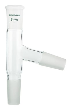 Chemglass Life Sciences Adapter, Distillation, 45/50 Joint Size, Side Inner Joint At 75°