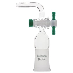 Chemglass Life Sciences&nbsp;Adapter, Flow Control, 90°, 2mm Stpk, 24/40 Outer Joint