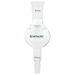 Chemglass Life Sciences&nbsp;Adapter, Distilling Trap, Kjeldahl, 24/40 Top Outer, 14/20 Lower Inner