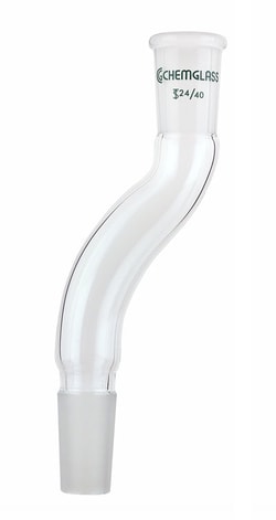 Chemglass Life Sciences&nbsp;Adapter, Offset, 29/42 Joint Size, 180mm H x 40mm W