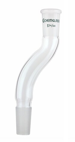 Chemglass Life Sciences&nbsp;Adapter, Offset, 45/50 Joint Size, 270mm H x 75mm W