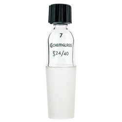 Chemglass Life Sciences Adapter, Thermometer, Inlet, 24/40 Inner Joint, 80mm Height, #7 Chem-Thread