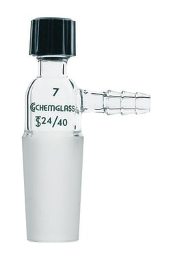 Chemglass Life Sciences&nbsp;Adapter, Inlet, 29/42 Inner Joint, Hose Connection