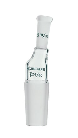 Chemglass Life Sciences&nbsp;Adapter, Thermometer, 10° Offset, 24/40 Inner Joint