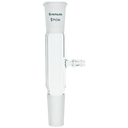 Chemglass Life Sciences&nbsp;Adapter, Inlet, Straight, 24/40 Joint Size, Hose Connection
