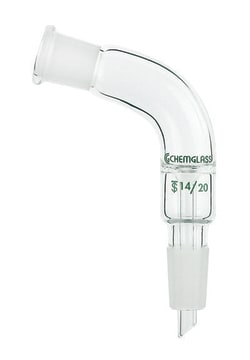 Chemglass Life Sciences Adapter, Distillation, 105°, 19/22 Joint Size