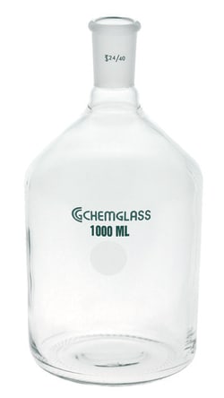 Chemglass Life Sciences&nbsp;Bottle, 500mL, Storage, 24/40 Outer Joint, Single Neck
