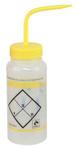 Chemglass Life Sciences Bottle, Washing, Safety, Polyethylene, 500mL, Isopropanol