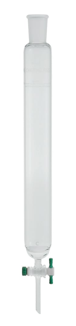 Chemglass Life Sciences Column, Chromatography, 45/50 Outer Joint, 3in ID X 18in E.L., 4mm Stopcock