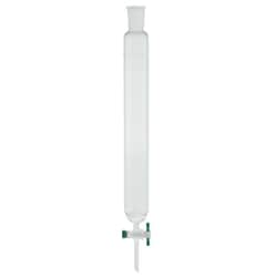 Chemglass Life Sciences Column, Chromatography, 24/40 Outer Joint, 1in ID X 12in E.L., 2mm Stopcock