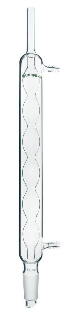 Chemglass Life Sciences Condenser, Allihn, 445mm, 24/40 Inner Joint, 300mm Jacket Length