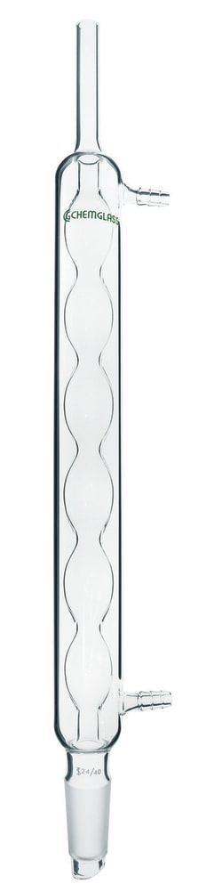 Chemglass Life Sciences Condenser, Allihn, 175mm, 14/20 Inner Joint, 110mm Jacket Length