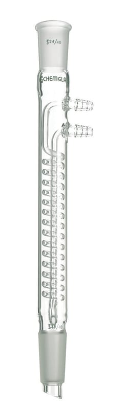 Chemglass Life Sciences Condenser, Reflux, 470mm, 29/42 Joint, Style B, 300mm Jacket Length