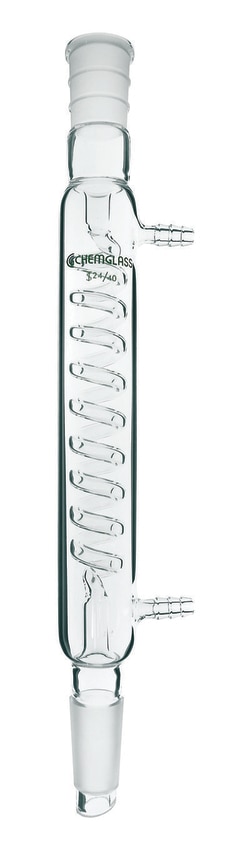 Chemglass Life Sciences Condenser, Graham, 380mm, 24/40 Joint, 250mm Jacket Length