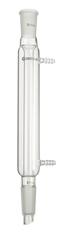Chemglass Life Sciences Condenser, Liebig, 620mm, 24/40 Joint, 500mm Jacket Length
