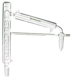 Chemglass Life Sciences Distillation Head, Vigruex, Jacketed, 10/30 Thermometer