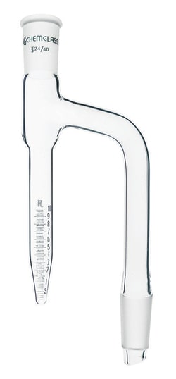 Chemglass Life Sciences Distilling Receiver, 25mL, Moisture Test, Dean-Stark, 14/20 Joint Size, Approx. 330mm Height x 80mm Width