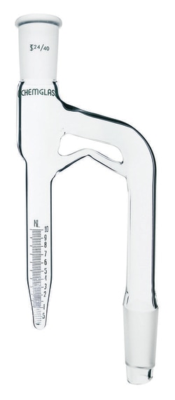 Chemglass Life Sciences&nbsp;Distilling Receiver, 10mL, Moisture Test, Dean-Stark, 24/40 Joint Size, Approx. 250mm Height x 90mm Width