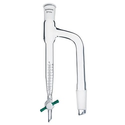 Chemglass Life Sciences Distilling Receiver, 10mL, Moisture Test, Barrett, 24/40 Joint Size, 2mm PTFE Stopcock, Approx. 275mm Height x 95mm Width