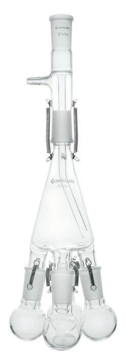 Chemglass Life Sciences Distilling Receiver, Complete, 50mL, 24/40, Approx. 449mm Height x 160mm Width
