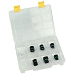 Chemglass Life Sciences Rotary Evaporator Adapter Complete Kit: 24/40 Glass Adapter with All 6 Threaded Vial Adapters: 13-425, 15-425, 18-425, 20-400, 22-400, 24-400