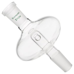 Chemglass Life Sciences Elliptical Bump Trap, Rotary Evaporator, with Drain