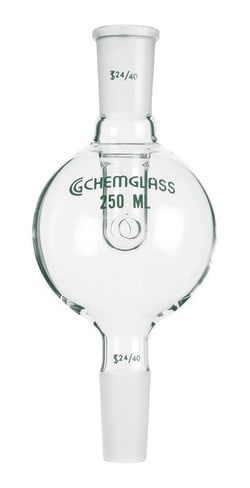Chemglass Life Sciences Bump Trap, 250mL, Rotary Evaporator, Modified, 24/40 Top Outer, 29/42 Lower Inner